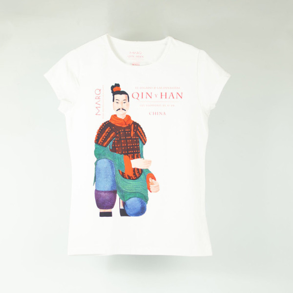 Camiseta Mujer Blanca Holgada Guerreros de Terracota