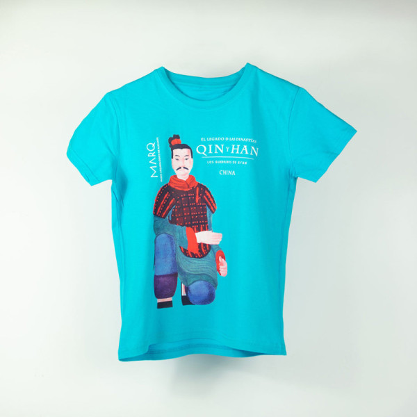 Camiseta Infantil Azul Unisex Guerreros de Terracota