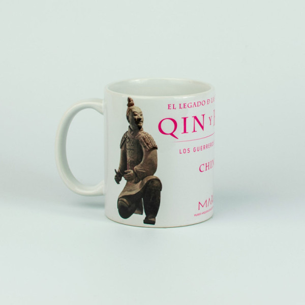 Taza Blanca Guerreros de Terracota